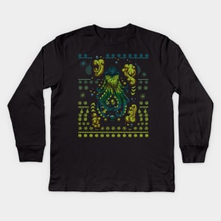 Ugly Christmas Sweater: Cthulhu Kids Long Sleeve T-Shirt